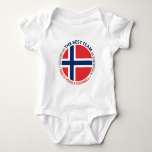 Norge Norway Art Shield Baby Bodysuit