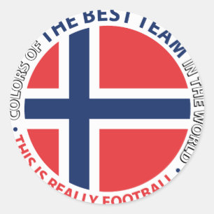 Norge Norway Art Shield Classic Round Sticker