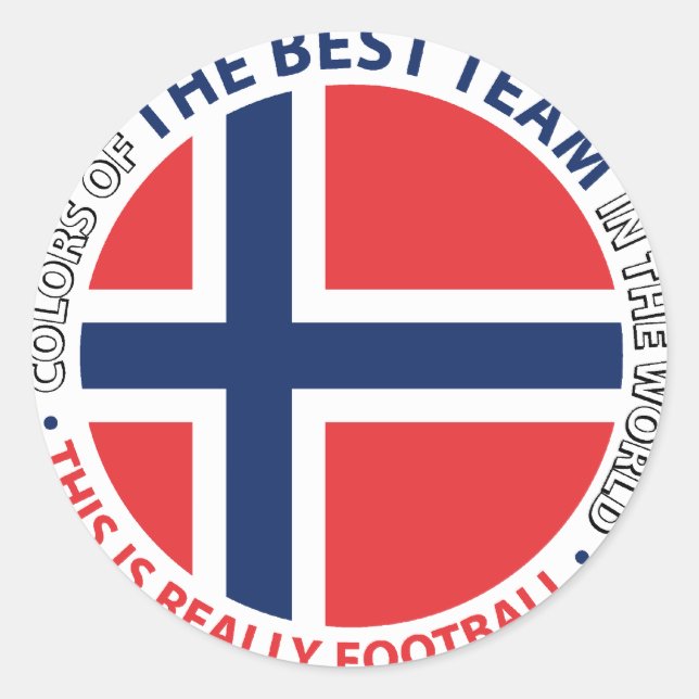 Norge Norway Art Shield Classic Round Sticker (Front)