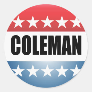 NORM COLEMAN CLASSIC ROUND STICKER