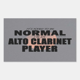 Normal Alto Clarinet Player Rectangular Sticker