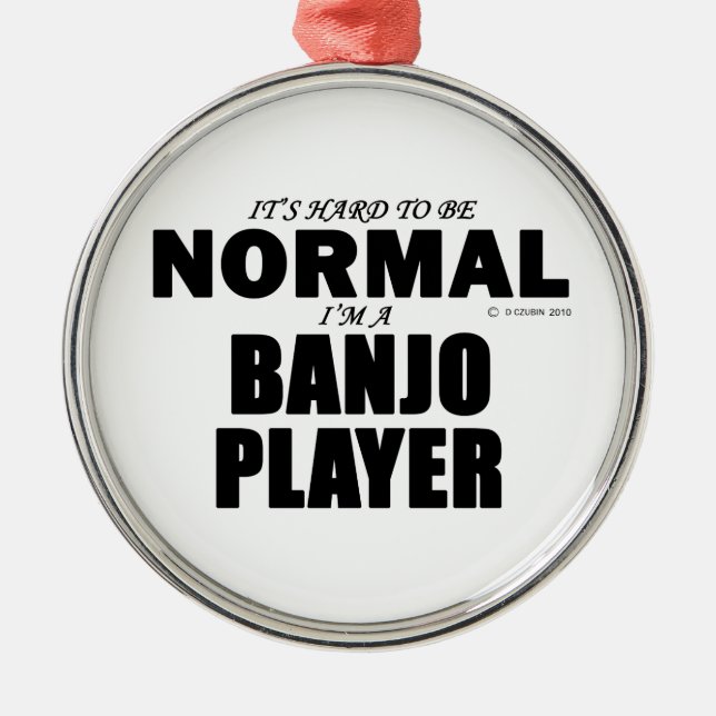 Normal Banjo Player Metal Ornament (Front)
