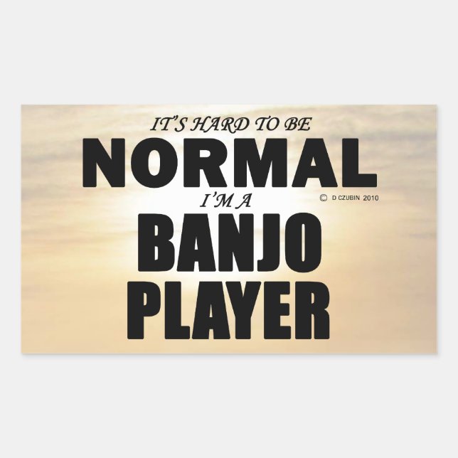 Normal Banjo Player Rectangular Sticker (Front)