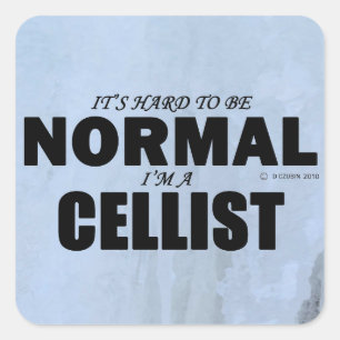 Normal Cellist Square Sticker