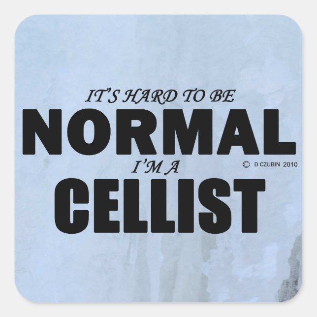 Normal Cellist Square Sticker (Front)