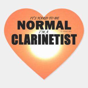 Normal Clarinetist Heart Sticker