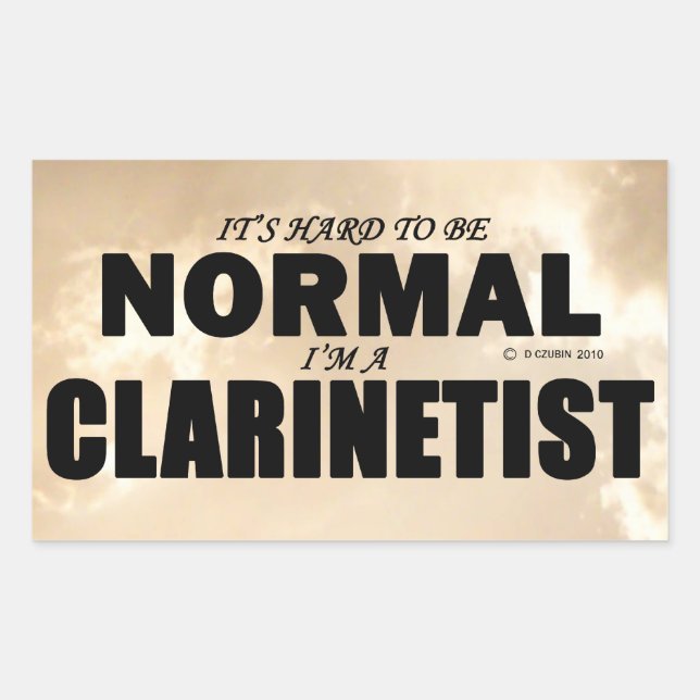 Normal Clarinetist Rectangular Sticker (Front)