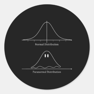 Normal Distribution Halloween Costume Fun  Classic Round Sticker