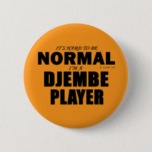 Normal Djembe Player 6 Cm Round Badge