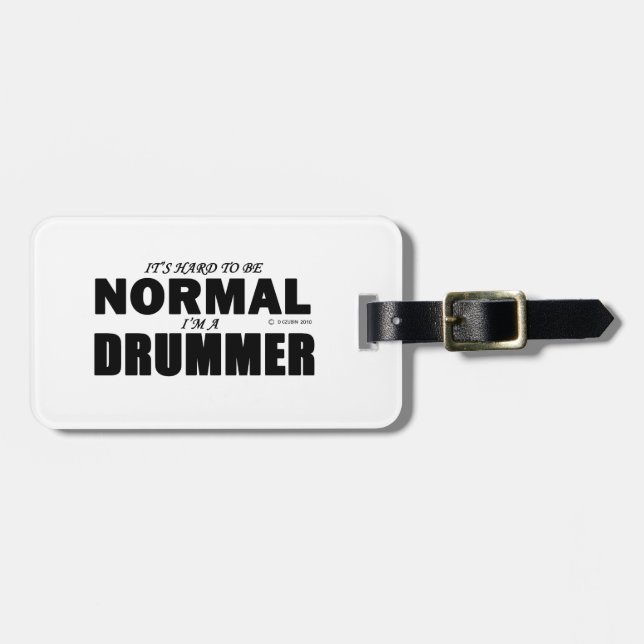 Normal Drummer Luggage Tag (Front Horizontal)