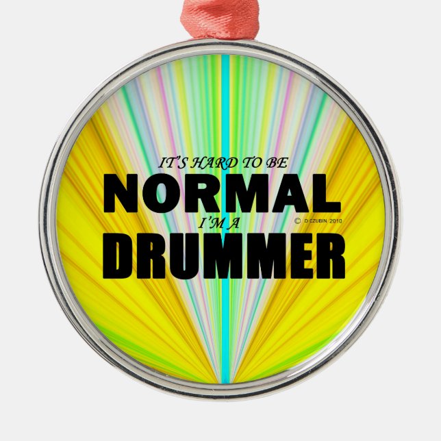 Normal Drummer Metal Ornament (Front)