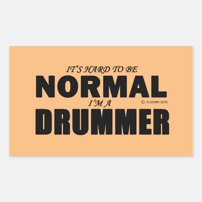 Normal Drummer Rectangular Sticker (Front)