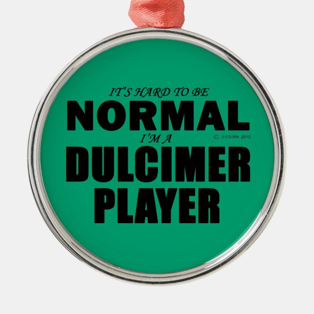 Normal Dulcimer Player Metal Ornament (Front)