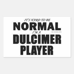 Normal Dulcimer Player Rectangular Sticker