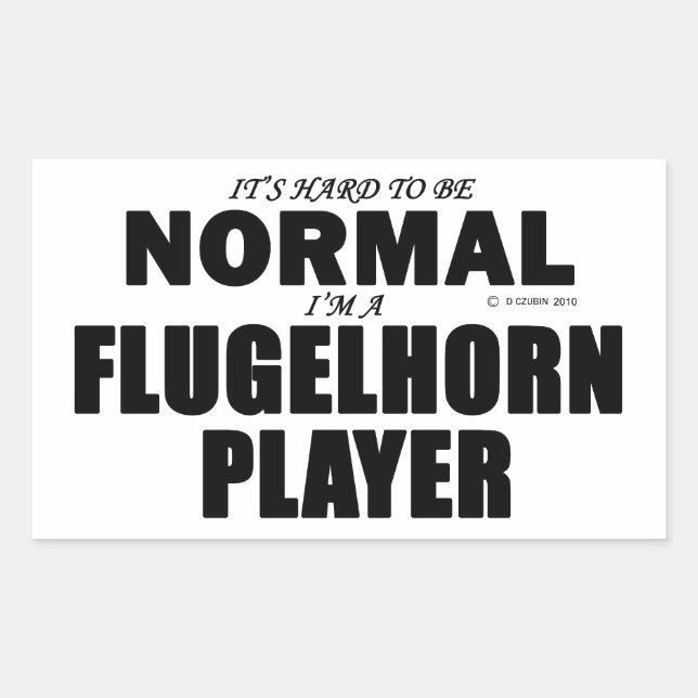 Normal Flugelhorn Player Rectangular Sticker (Front)