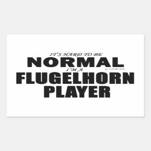 Normal Flugelhorn Player Rectangular Sticker
