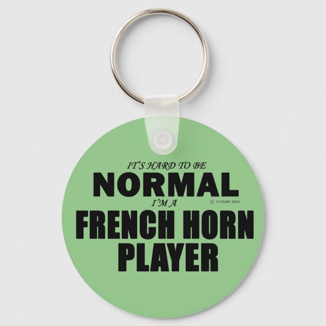 Normal French Horn Player Key Ring (Front)