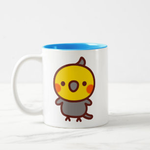 normal grey male Cockatiel Two-Tone Coffee Mug