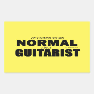 Normal Guitarist Rectangular Sticker