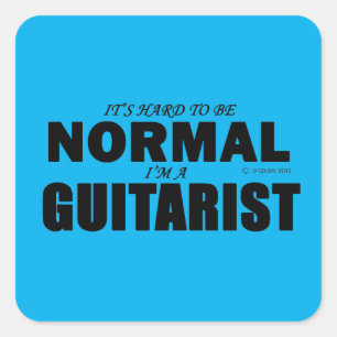 Normal Guitarist Square Sticker