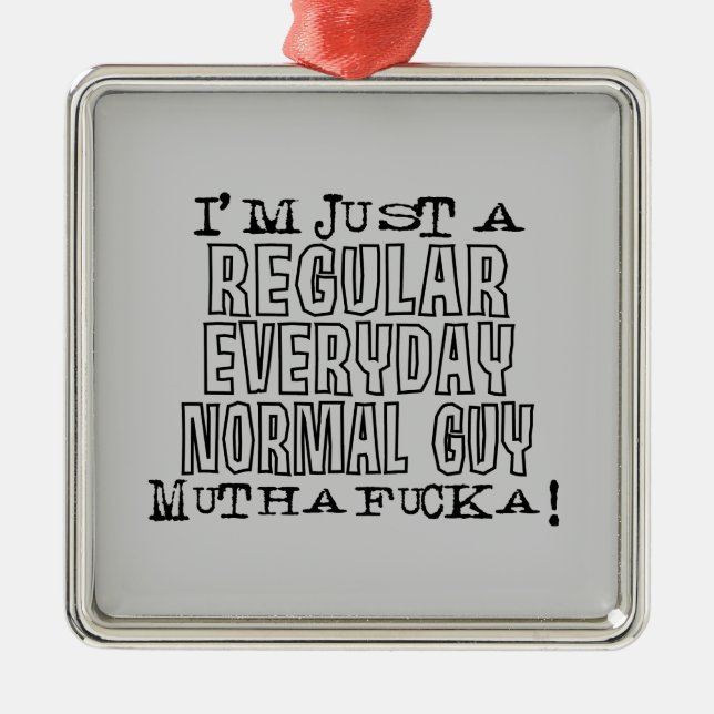 Normal Guy Metal Tree Decoration (Front)