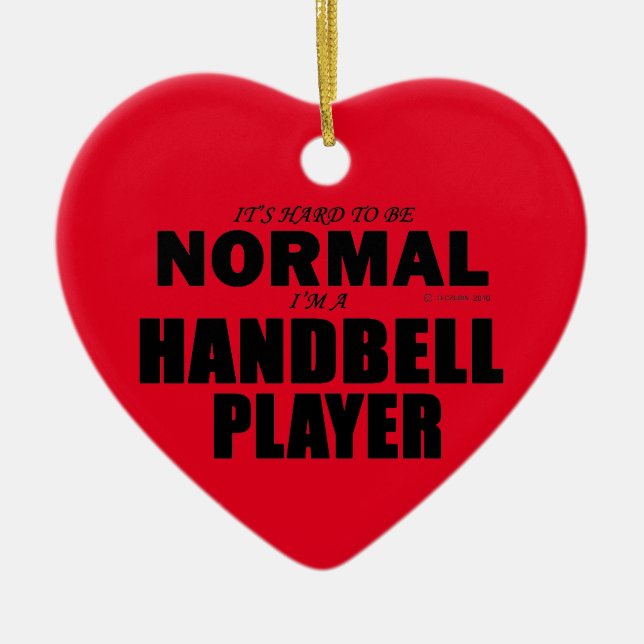 Normal Handbell Player Ceramic Ornament (Front)