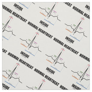 Normal Heartbeat Inside ECG EKG Electrocardiogram Fabric