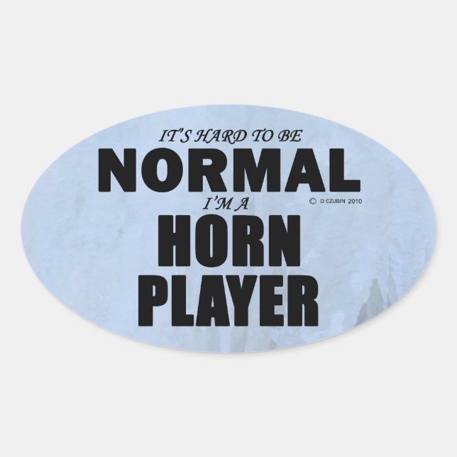 Normal Horn Player Oval Sticker (Front)