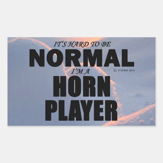 Normal Horn Player Rectangular Sticker (Front)