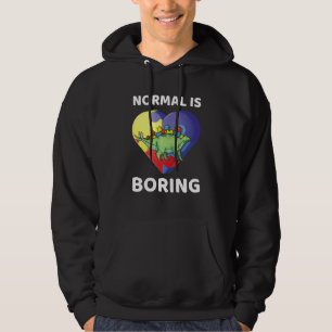 Normal Is Boring Autism Awareness Stegosaurus Dino Hoodie