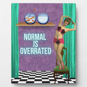 Normal is Overrated Funky & Fun Altered Art Plaque