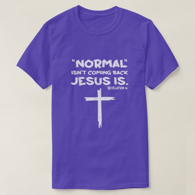 Normal Isn't Coming Back Jesus Is  T-Shirt (Design Front)