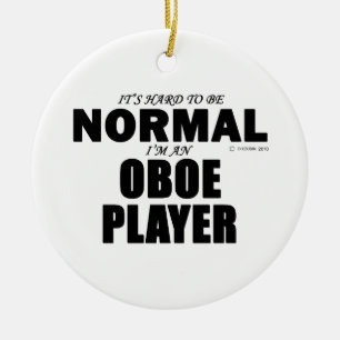 Normal Oboe Player Ceramic Ornament