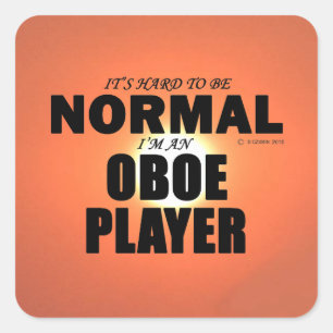 Normal Oboe Player Square Sticker
