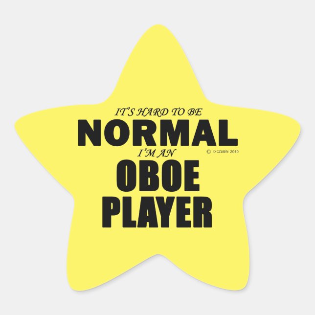 Normal Oboe Player Star Sticker (Front)