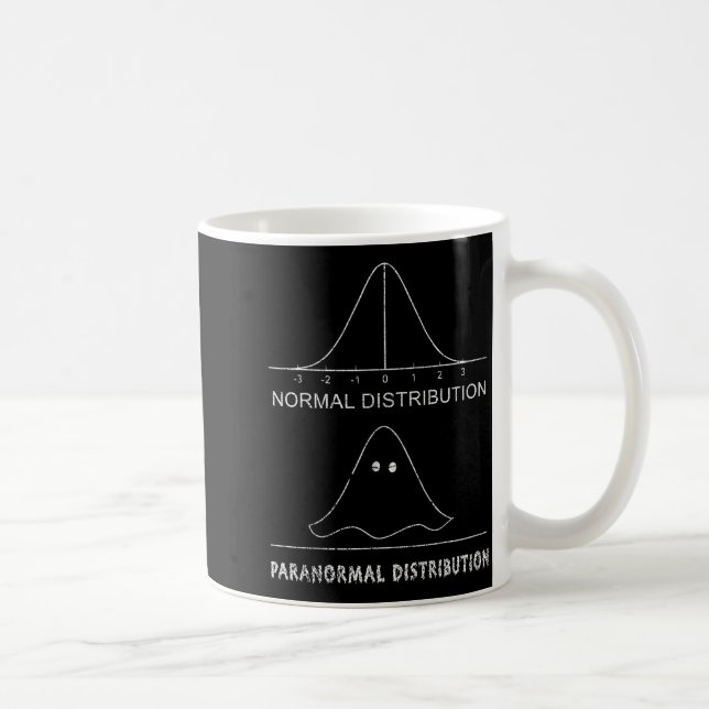 Normal Paranormal Distribution Funny Math Ghost Ha Coffee Mug (Right)