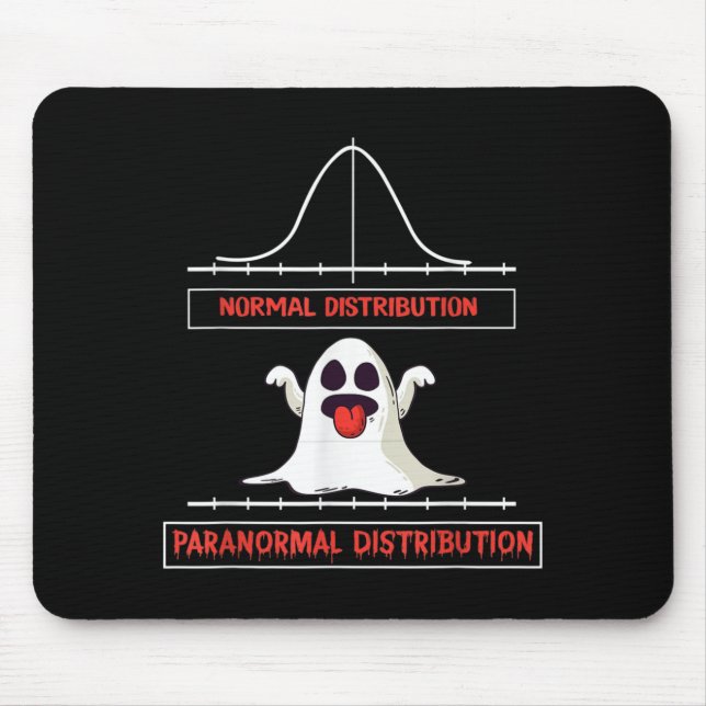 Normal paranormal distribution halloween math mouse pad (Front)