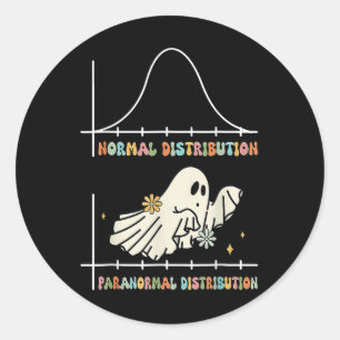 Normal Paranormal Distribution School Psychologist Classic Round Sticker