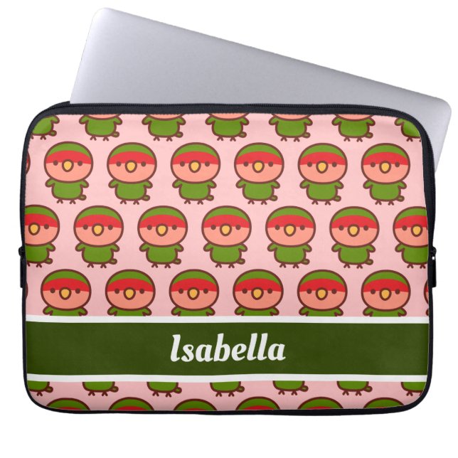 Normal Peach-faced lovebird Laptop Sleeve (Front)
