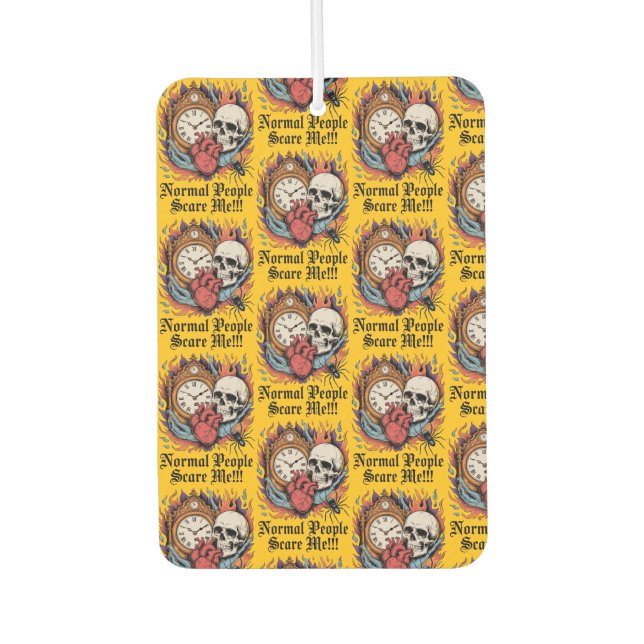 Normal People Scare Me Car Air Freshener (Front)