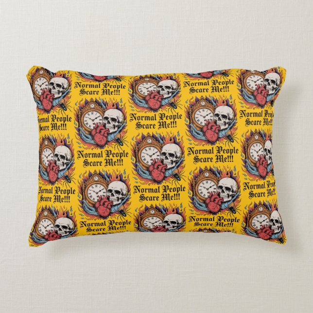 Normal People Scare Me Decorative Cushion (Front)