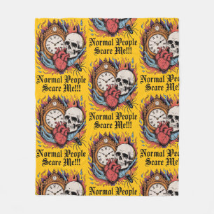 Normal People Scare Me Fleece Blanket
