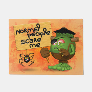 'Normal People Scare Me' Frankenstein Character Doormat