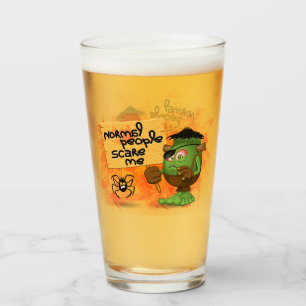 'Normal People Scare Me' Frankenstein Character Glass