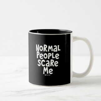 Normal People Scare Me Two-Tone Coffee Mug