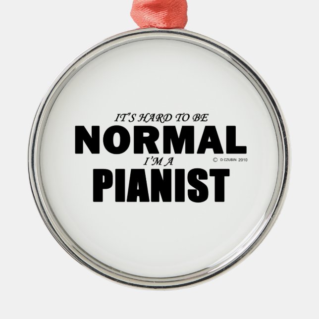 Normal Pianist Metal Ornament (Front)