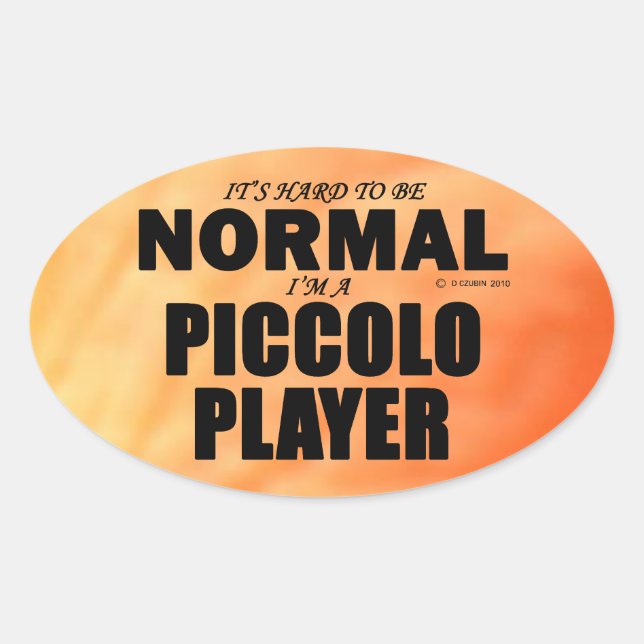 Normal Piccolo Player Oval Sticker (Front)