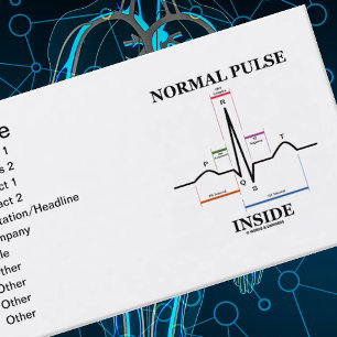 Normal Pulse Inside (ECG/EKG Electrocardiogram) Business Card