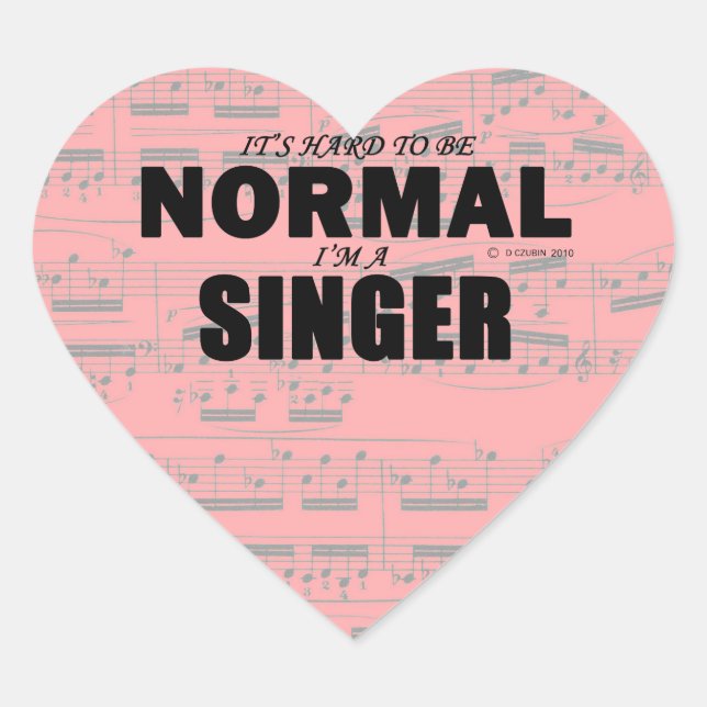 Normal Singer Heart Sticker (Front)