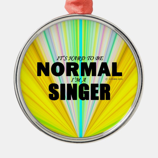 Normal Singer Metal Ornament (Front)